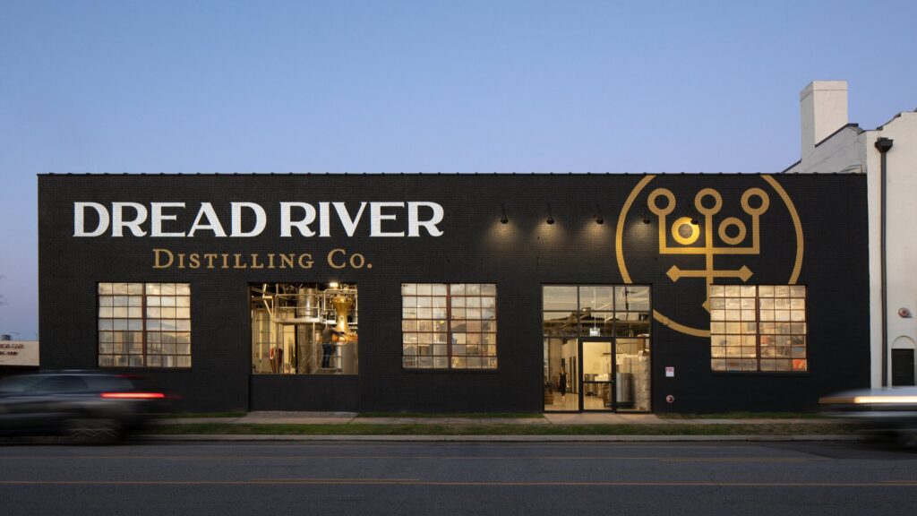 An outdoor-shot of Birmingham’s finest distillery, Dread River.
