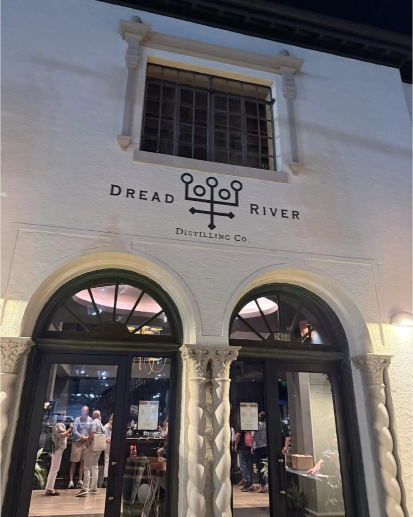 Outdoor view of Dread River Distilling Co.’s entrance in Birmingham.